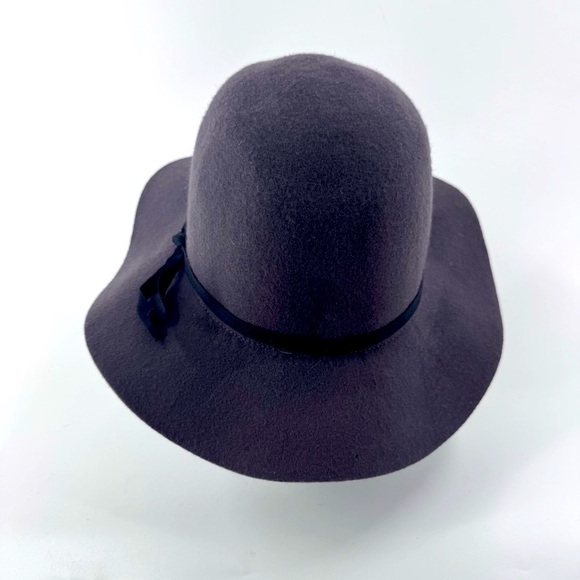 Unbranded 100% Wool Light Purple Wide-Brimmed Floppy Hat with Ribbon - Picture 3 of 7